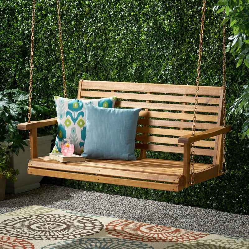 Delugo Porch Hanging Swing | Brown - Default - garden furnishing