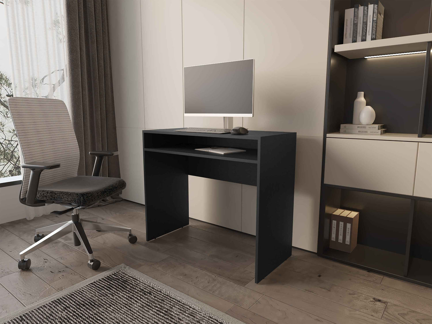 Crecto Writing Desk | Black - - black desk office