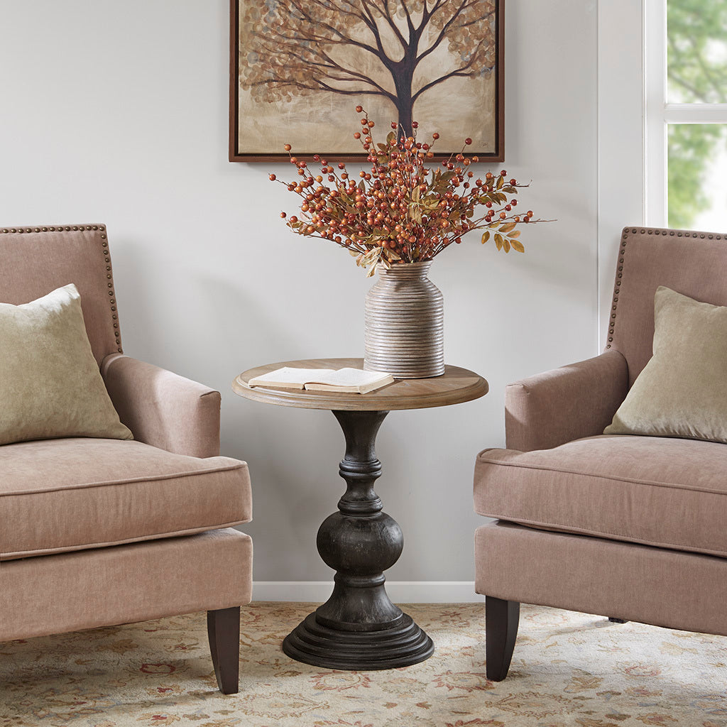 Lexi Accent Side Table | Black & Brown - Default - tables