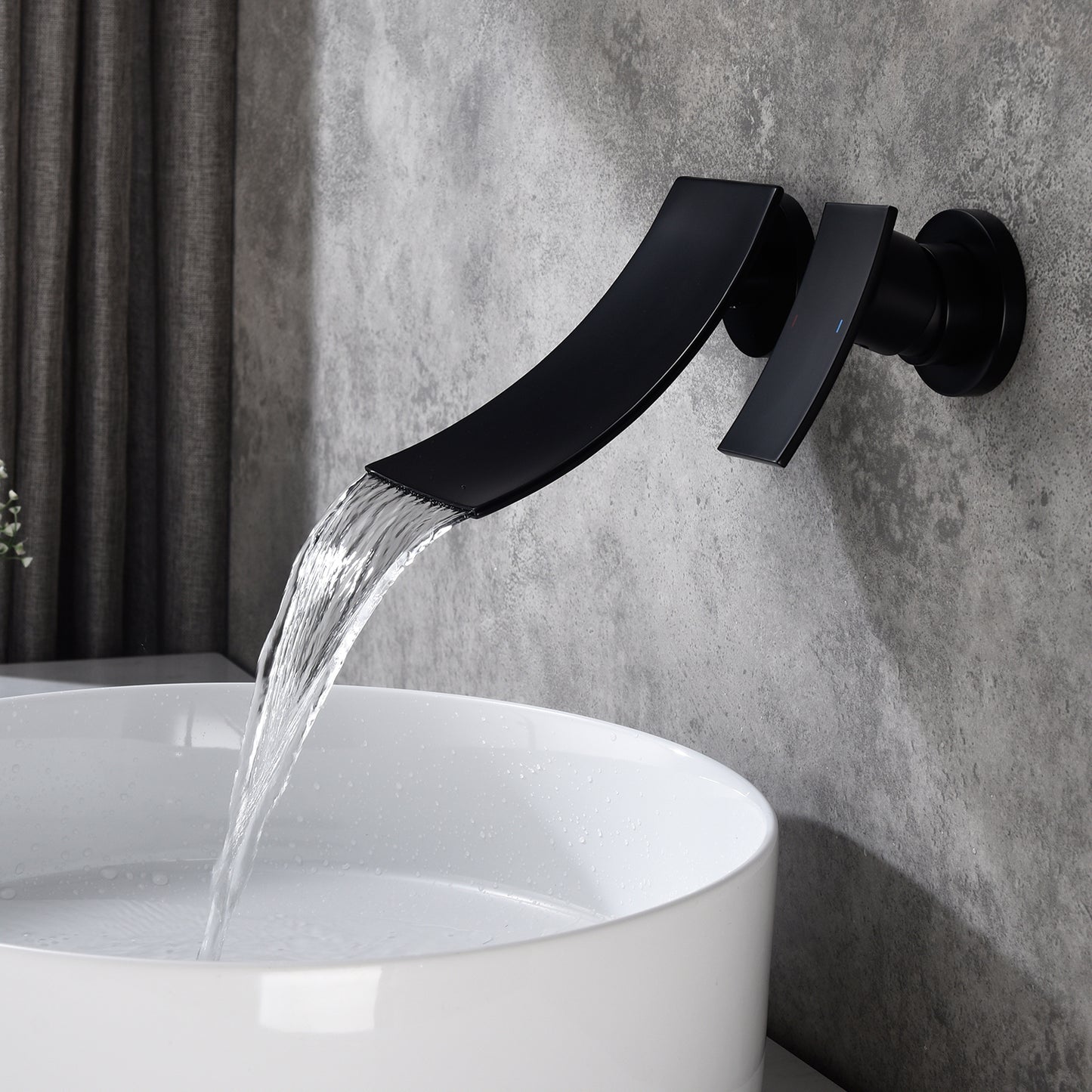 Varena Wall Mounted Bathroom Faucet | Matte Black - Default - bathroom faucets
