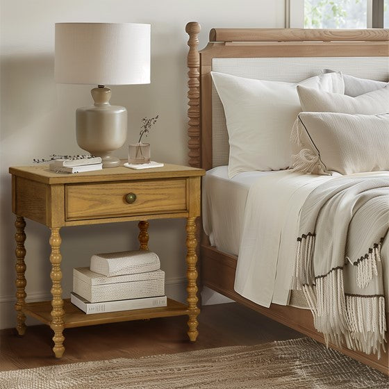 Repticia Antique Nightstand | Natural Wood - Default - nightstand
