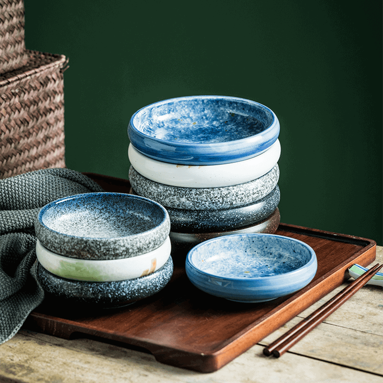 Small Dish Seasoning Ceramic Circular - - Ceramic dinnerware dish Plate