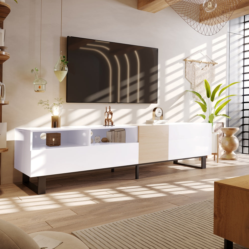 Vanrion Elegant TV Stand | Up To 80'' TV | White - Default - tv console