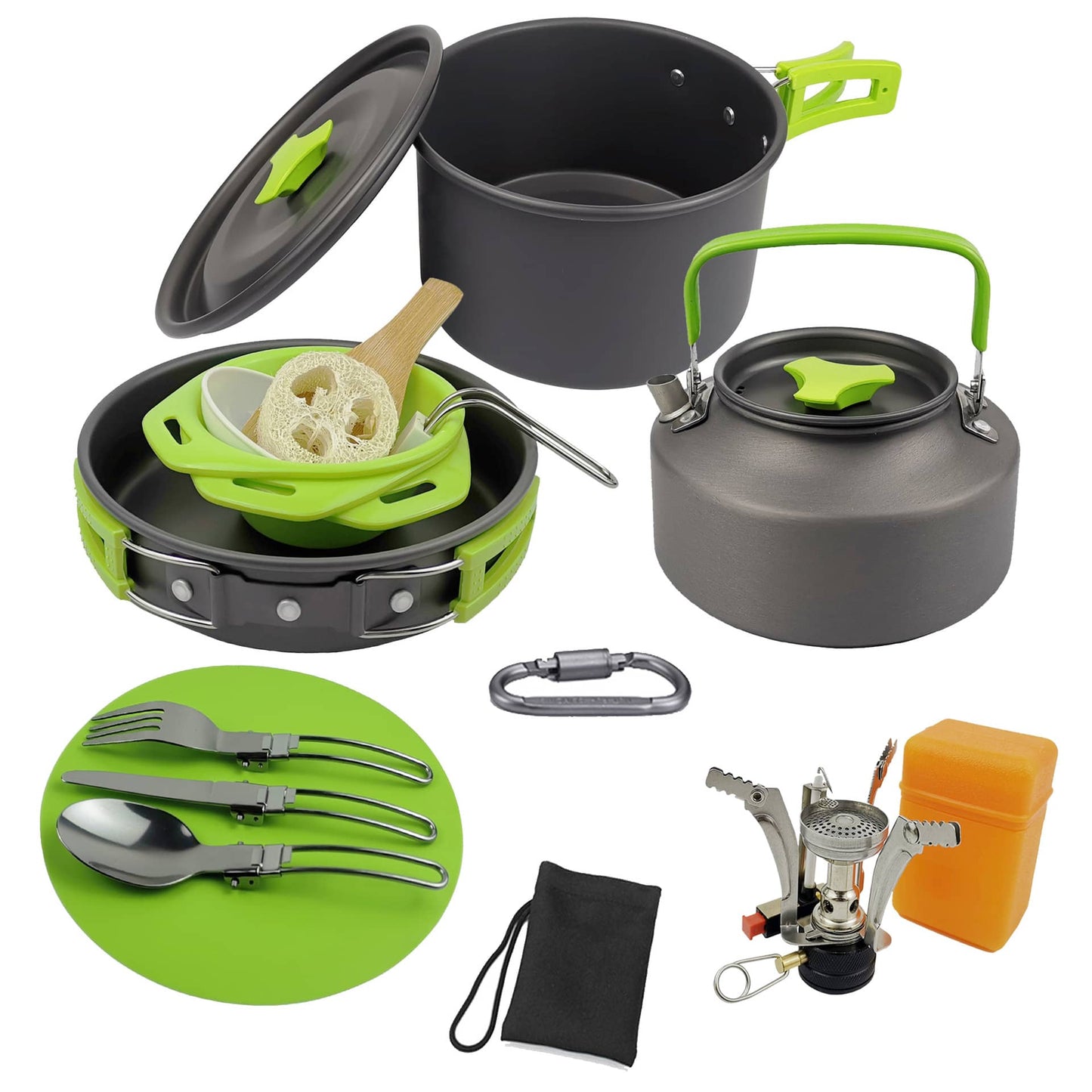 Stove Tableware Set - Green - Cookware Stove