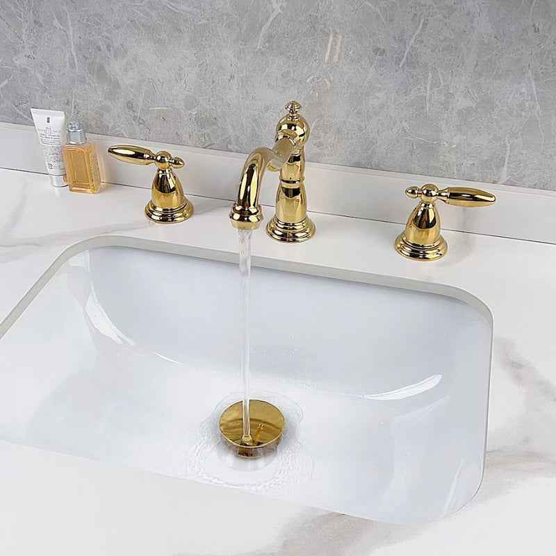 Fetro Widespread Bathroom Faucet - Golden Bell - bathroom faucet faucets three piece