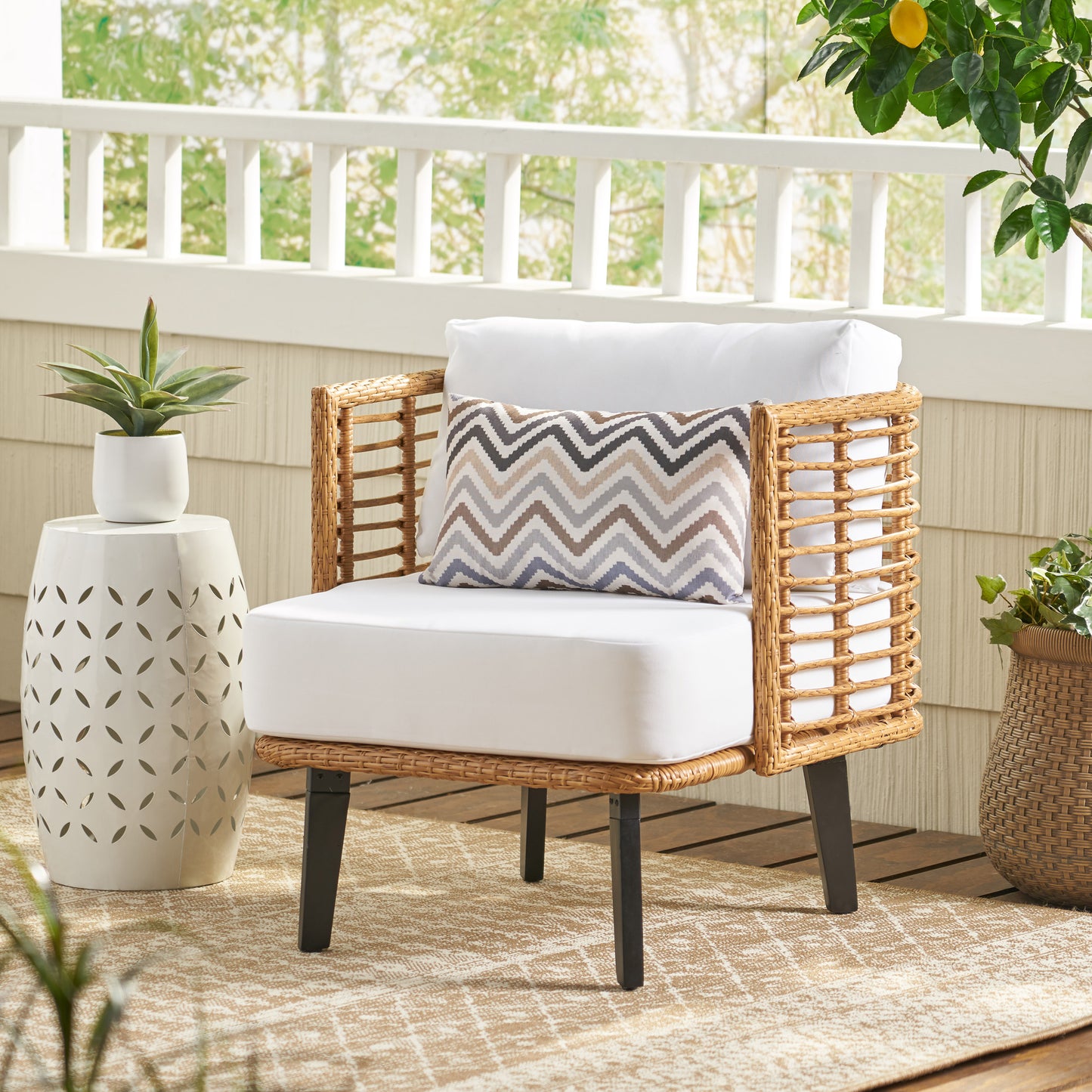 Marium Garden Club Chair | Beige - Default - garden furnishing