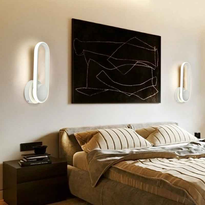 Rilly Rotatable Wall Light - White - black flush-mount Wall Light white