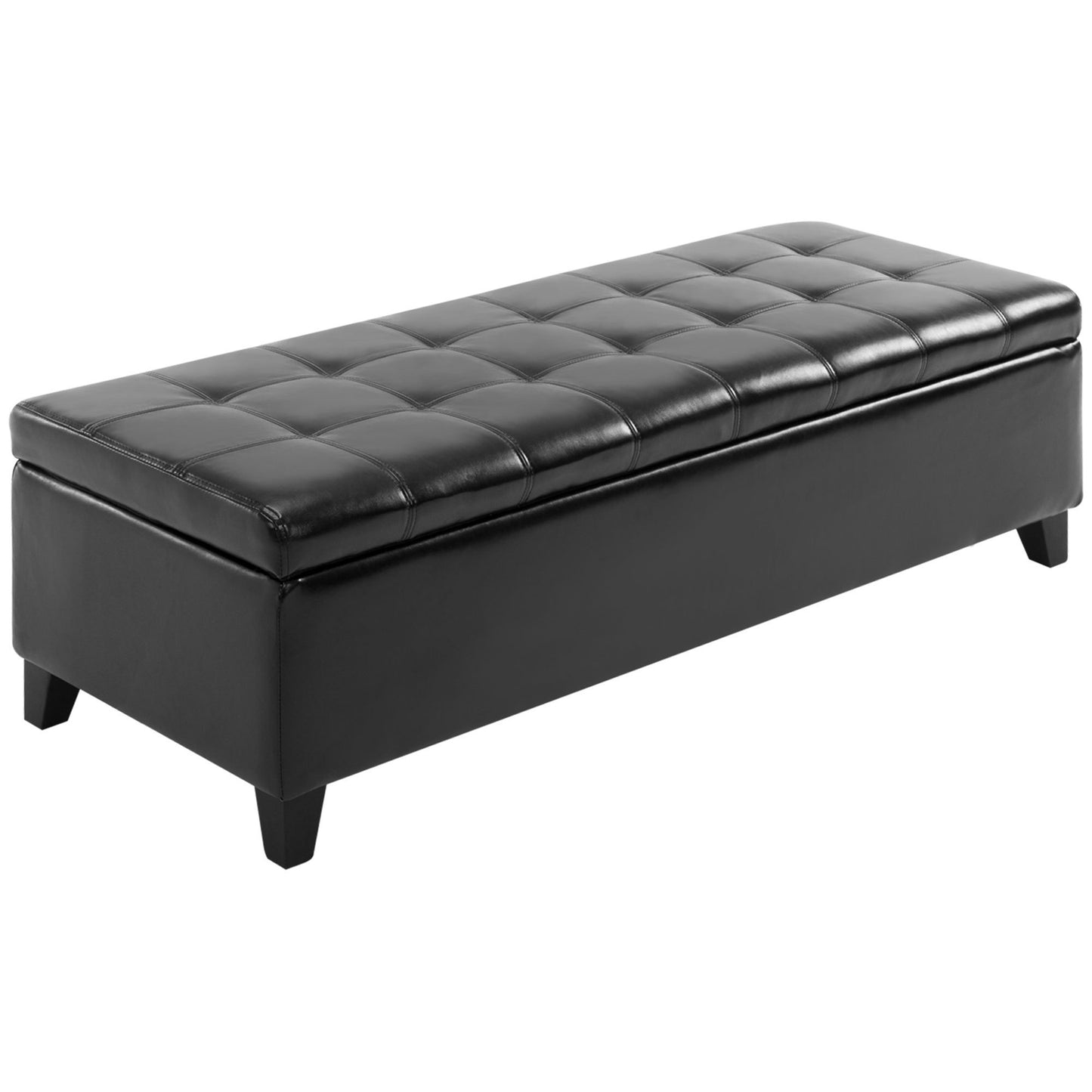 Shultho 51' Ottoman Storage Bench | Black - Default - bench