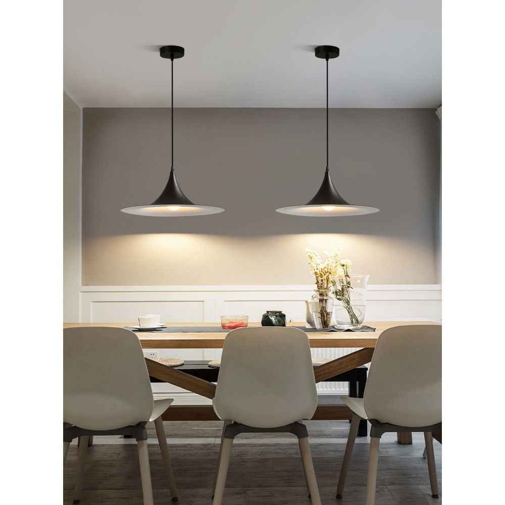 Uruka Pendant Light Fixture - Warm White Light - black Pendant
