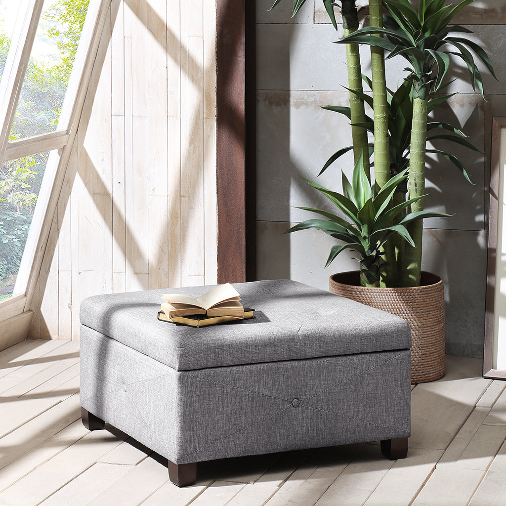 Rakhul Storage Ottoman | Grey - Default - bench