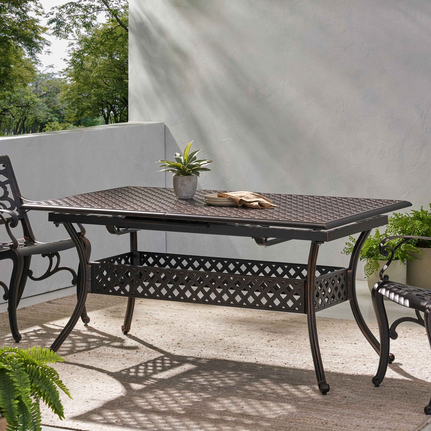 Abigail Outdoor Dining Table | Brown - Default -