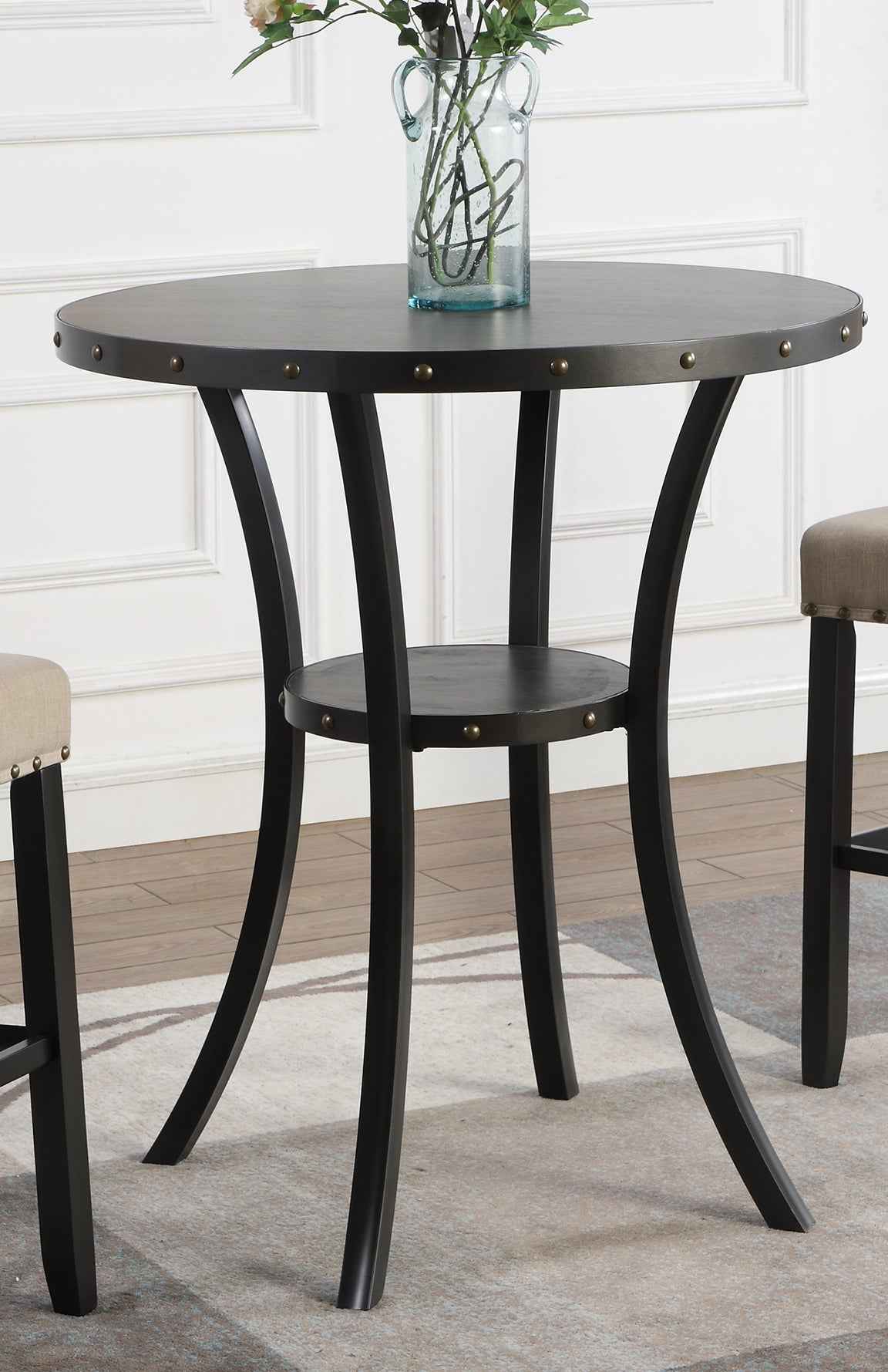 Biony 36' Round Bar Table | Dark Espresso - Default - bar table
