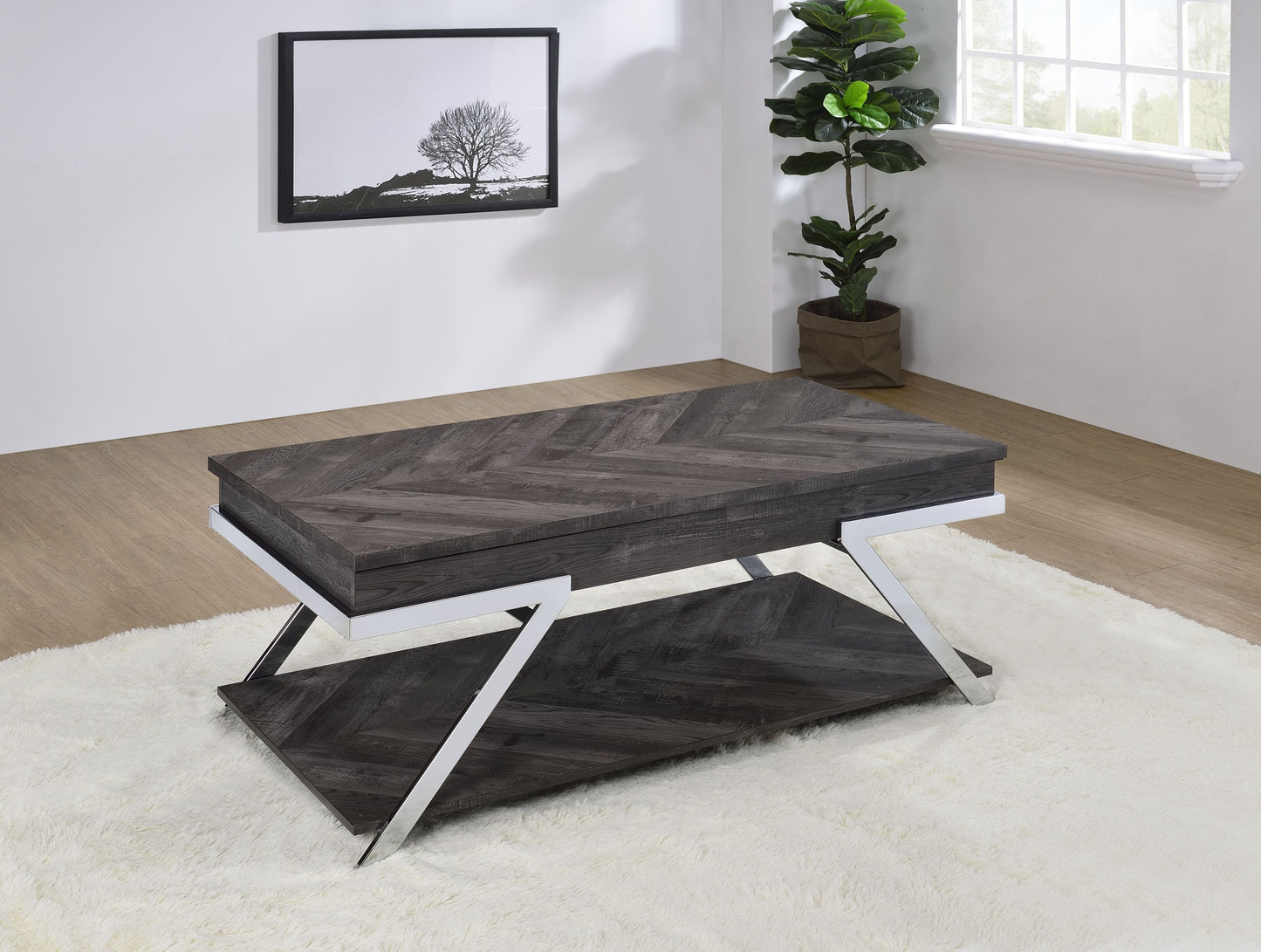 Roma Lift Top Coffee Table | Gray - - tables