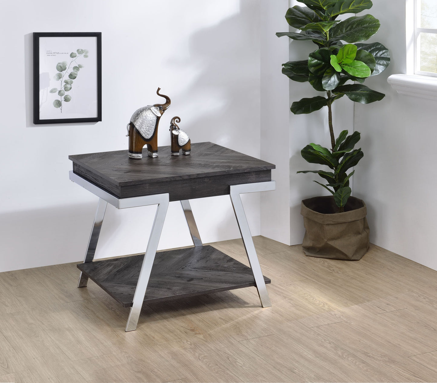 Roma Side Table | Gray - - tables