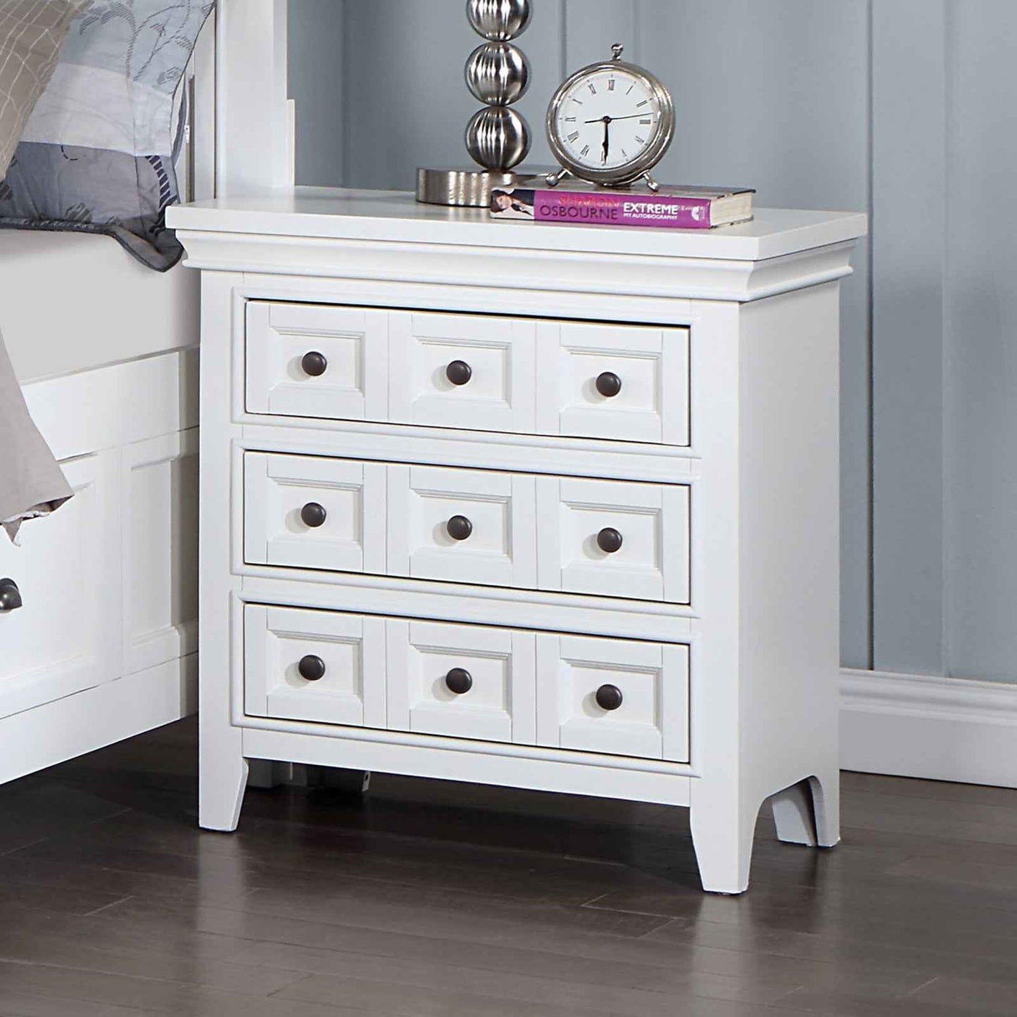 Grakha Transitional Nightstand | White - Default - nightstand
