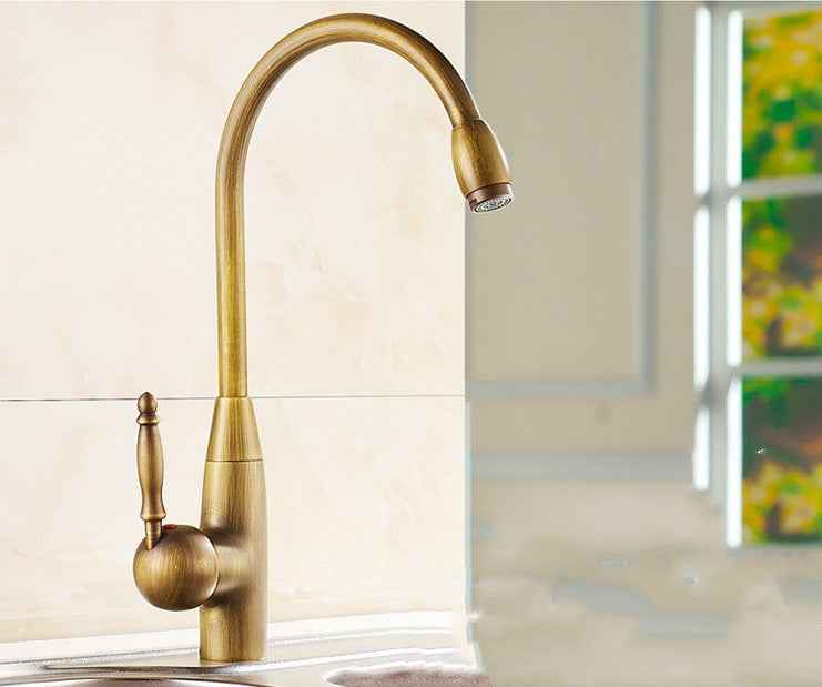 Flowco Single-Handle Kitchen Faucet - Bronze - antique bronze brushed gold single handle