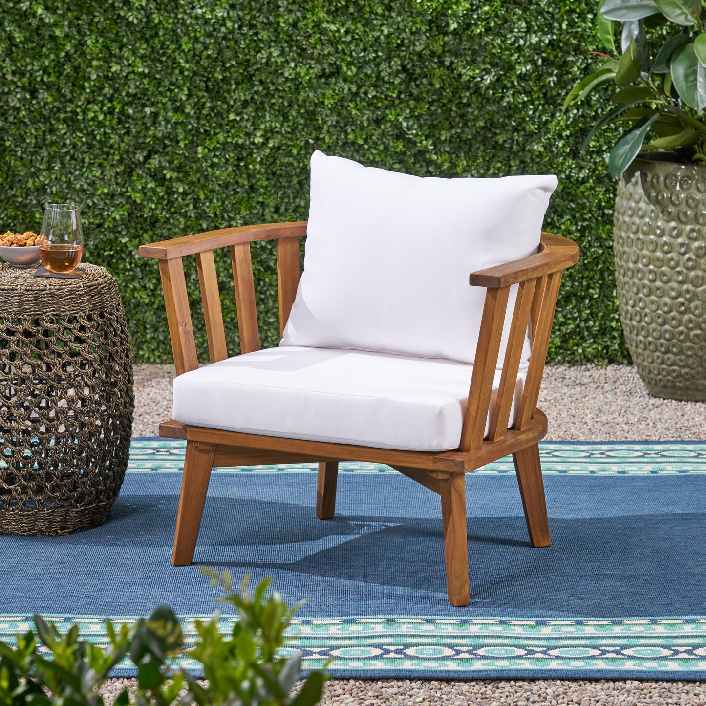 Termis Outdoor Armchair | Brown - Default - garden furnishing