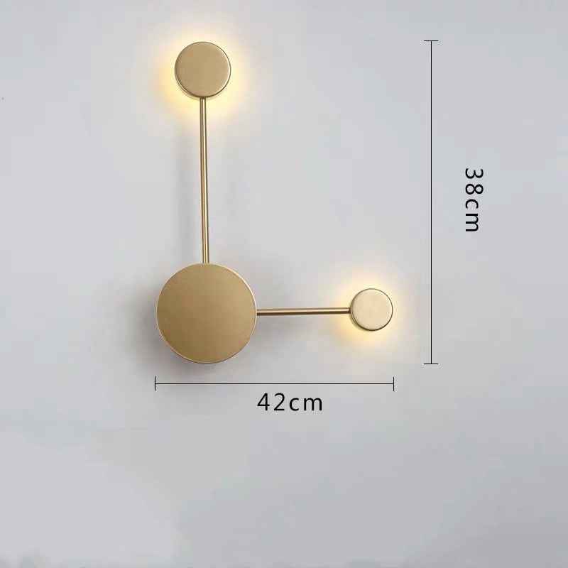 Rejud Minimalistic Wall Light - - black flush-mount gold Wall Light white