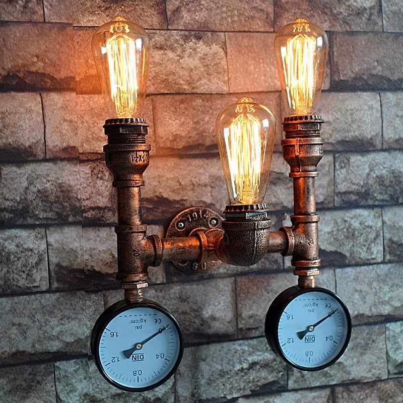 Judica Industrial Wall Light - Bronze - bronze flush-mount Wall Light