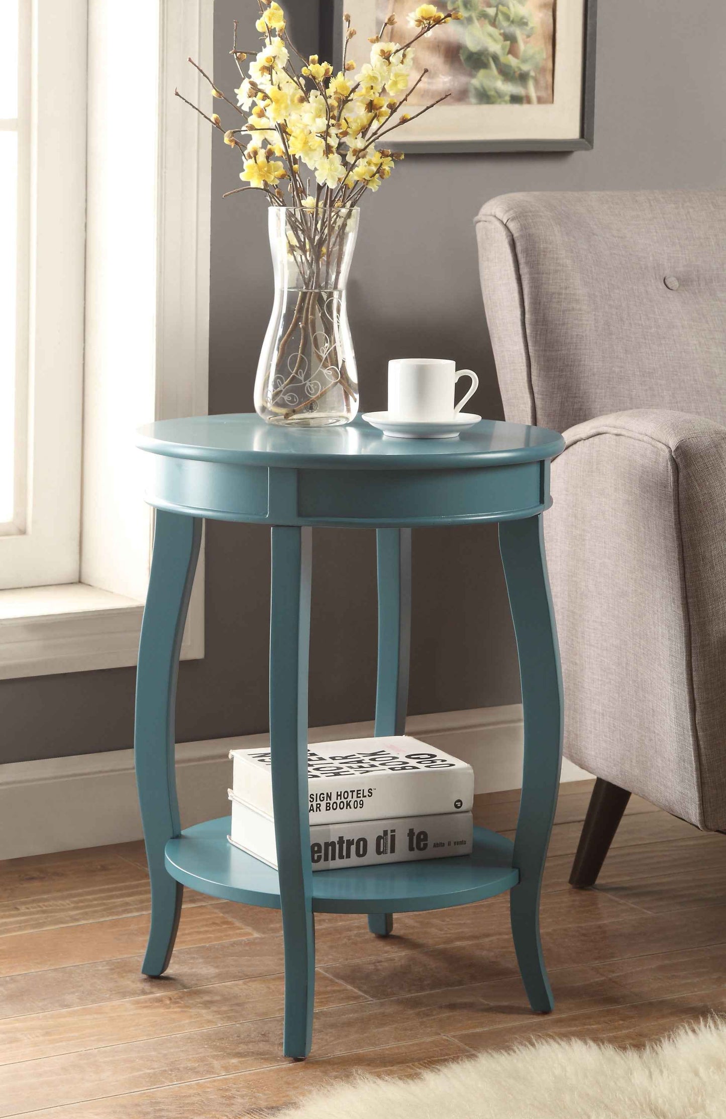 Aberta Accent Side Table | Teal - Default - tables