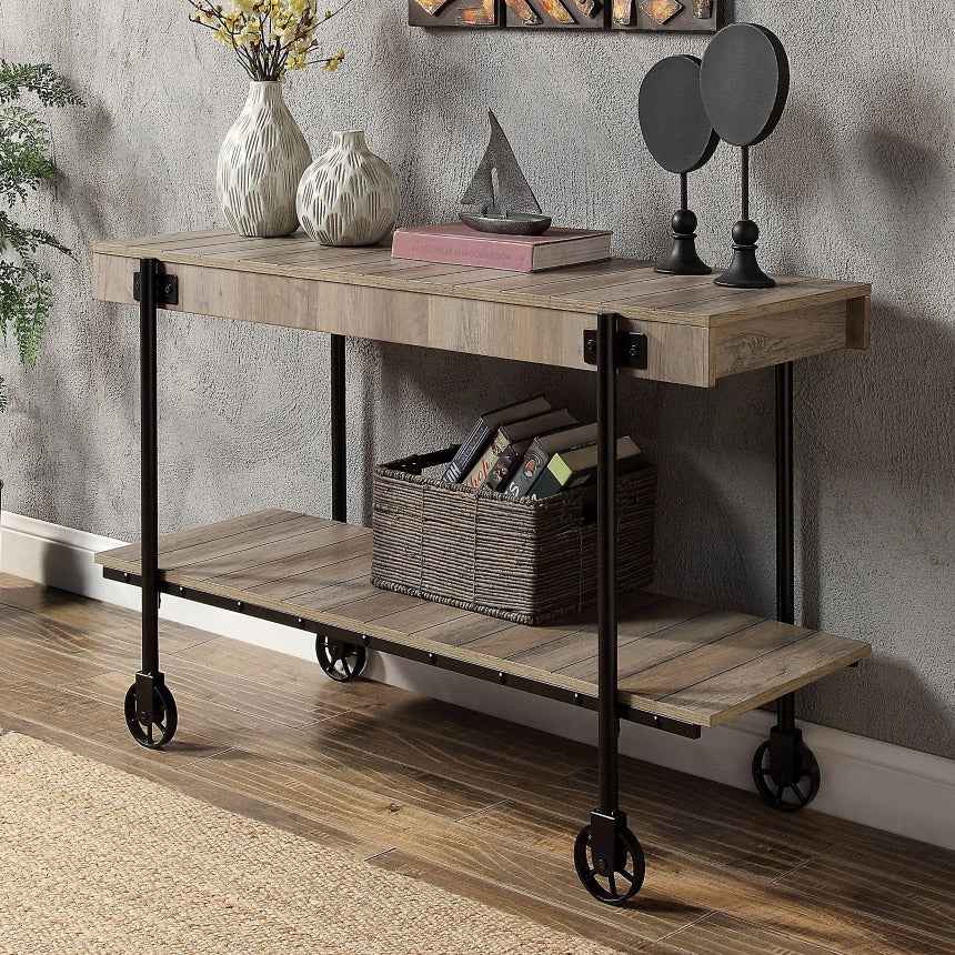 Husarel Industrial Sofa Console Table | Natural Tone - Default - tables