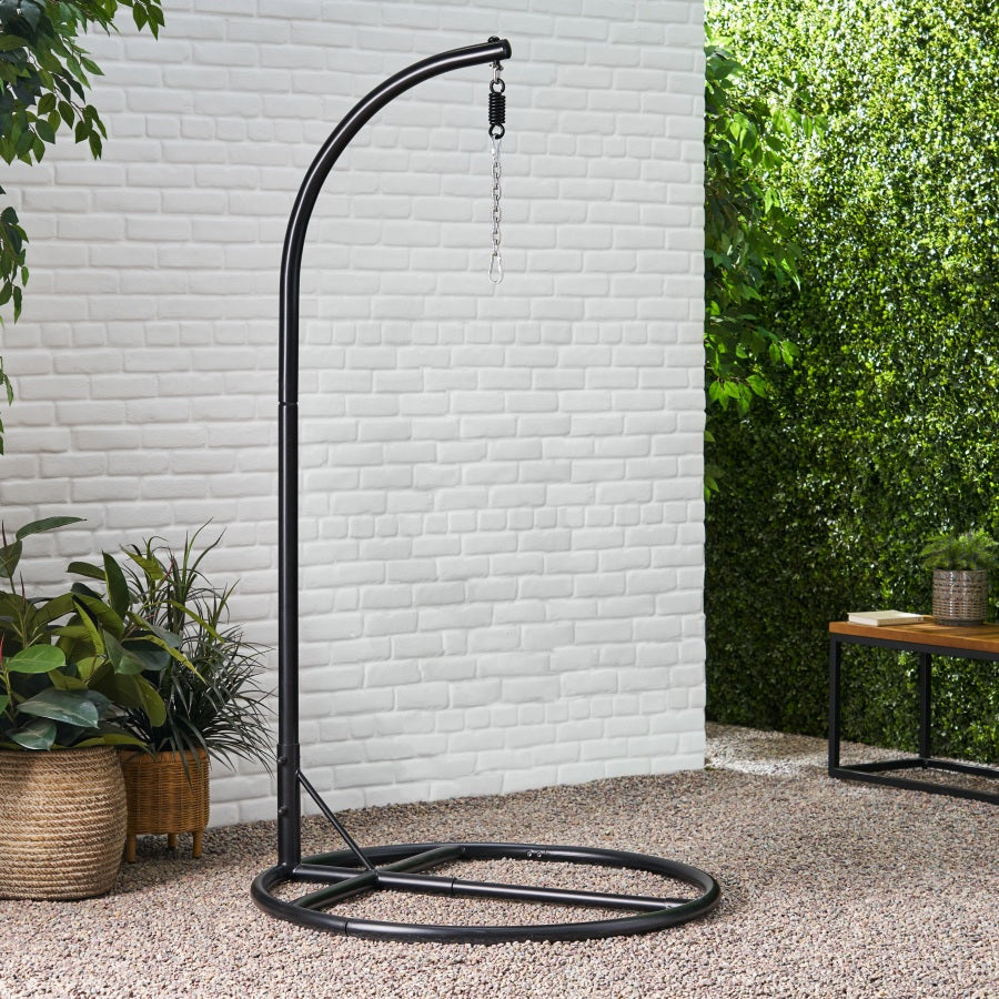 Presu Metal Hanging Chair Stand | Black - Default - garden furnishing