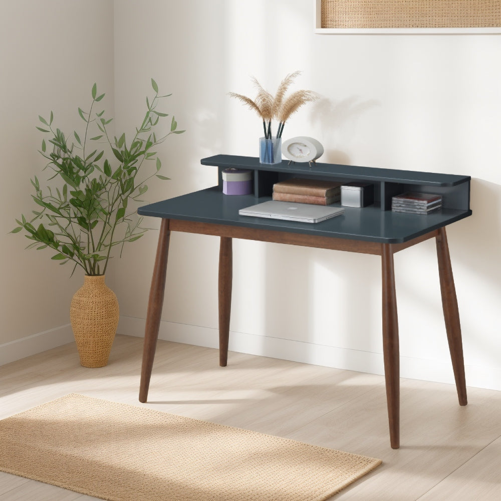 Roskilde Mid-Century Writing Desk | Grey Petrol - - desk grey office petrol