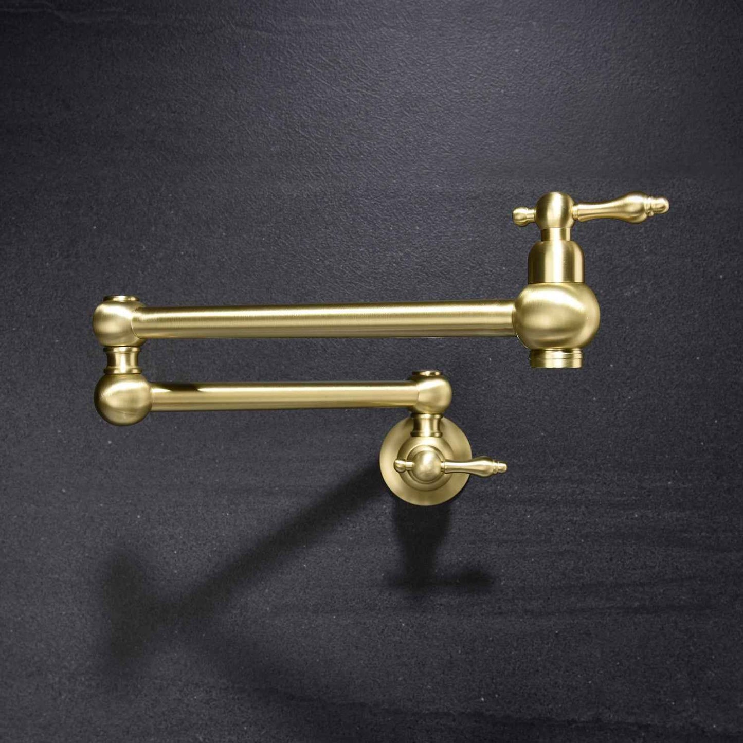 Entumeni Pot Filler Kitchen Faucet | Wall Mounted | Gold - Default - pot fillers