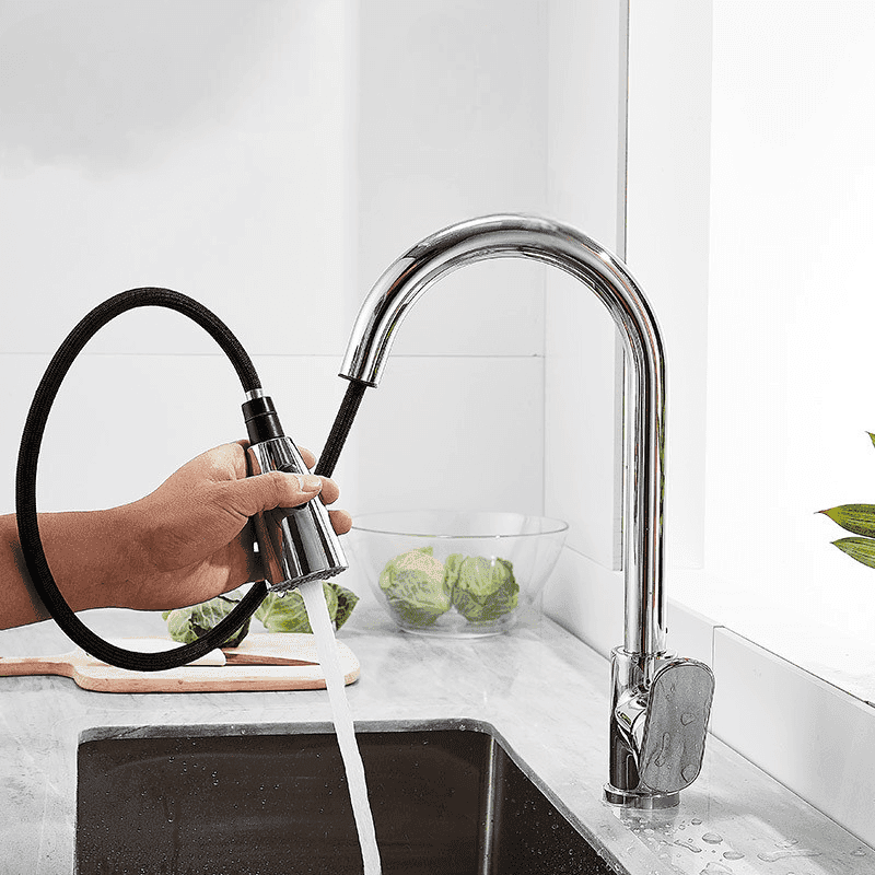 Ondex Touch-Activated Kitchen Faucet - - chrome silver pull down silver touch activated