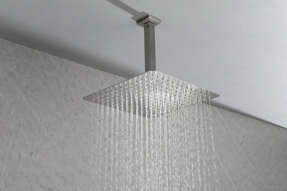 Urgo Luxury Square Shower Head | Silver - Default - shower fixtures