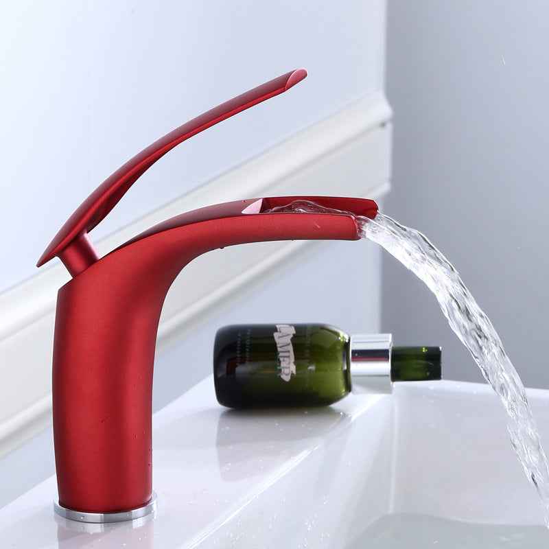 Humvir Bathroom Faucet - Red - bathroom faucet faucets pink red