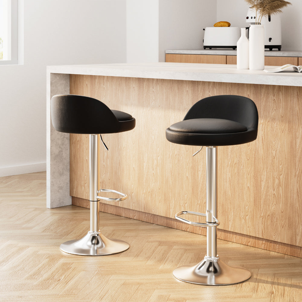 Nuvo Bar Stools | Set of 2 | Black - - bar stools
