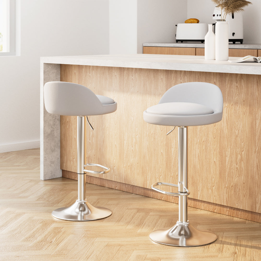 Nuvo Bar Stools | Set of 2 | White - - white