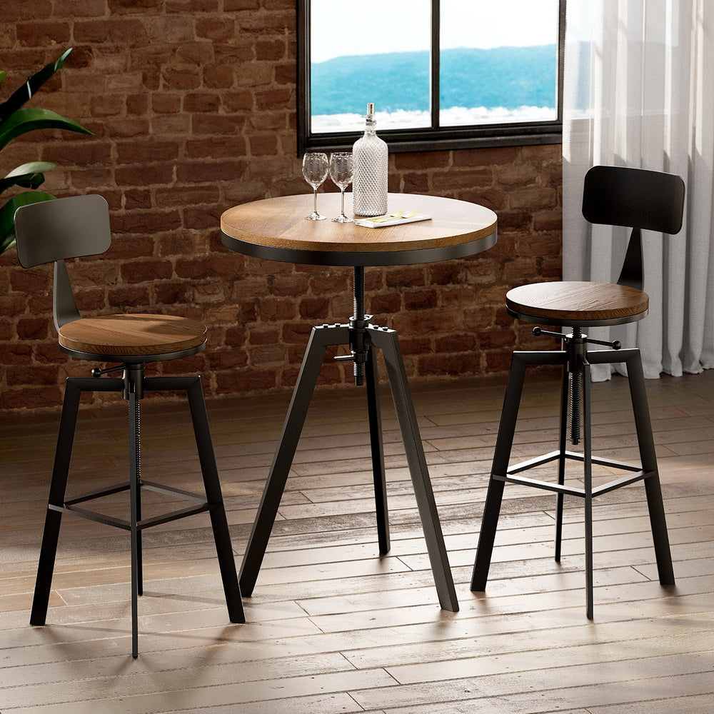 Treava Bar Table Set | Brown - -
