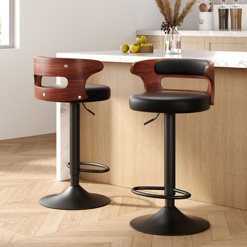 Grandeur Bar Stools | Set of 2 | Black - -