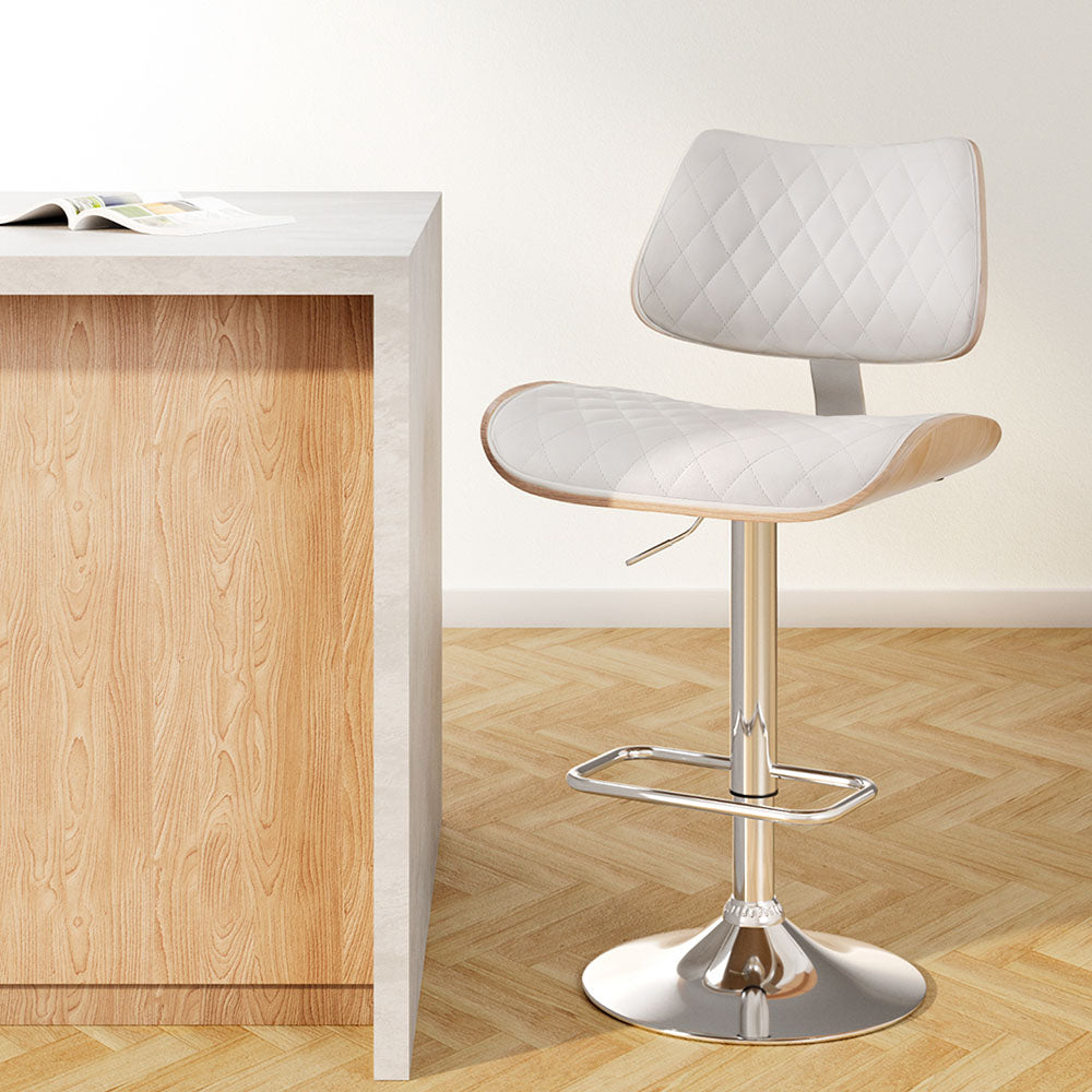 Quilla Modern Bar Stool | White - -