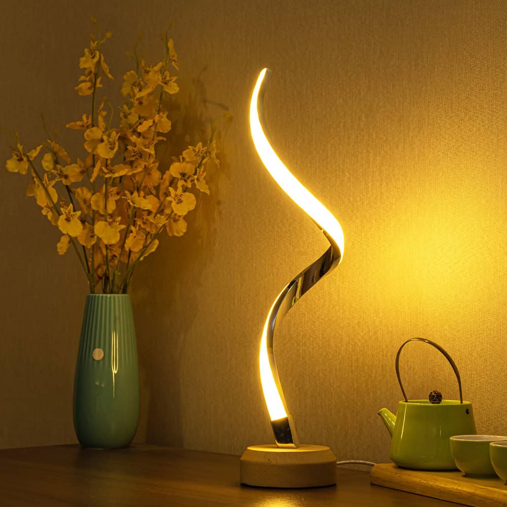 LED Spiral Table Lamp - Large Spiral USB - led spiral table lamp