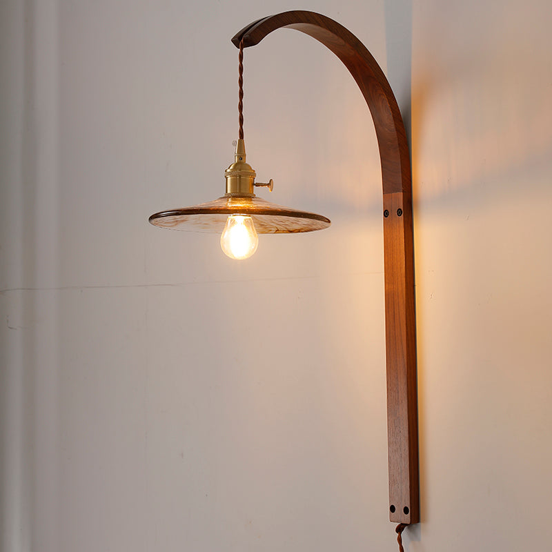 Kes Antique Wall Light - A - brown Wall Light wallchiere Wood