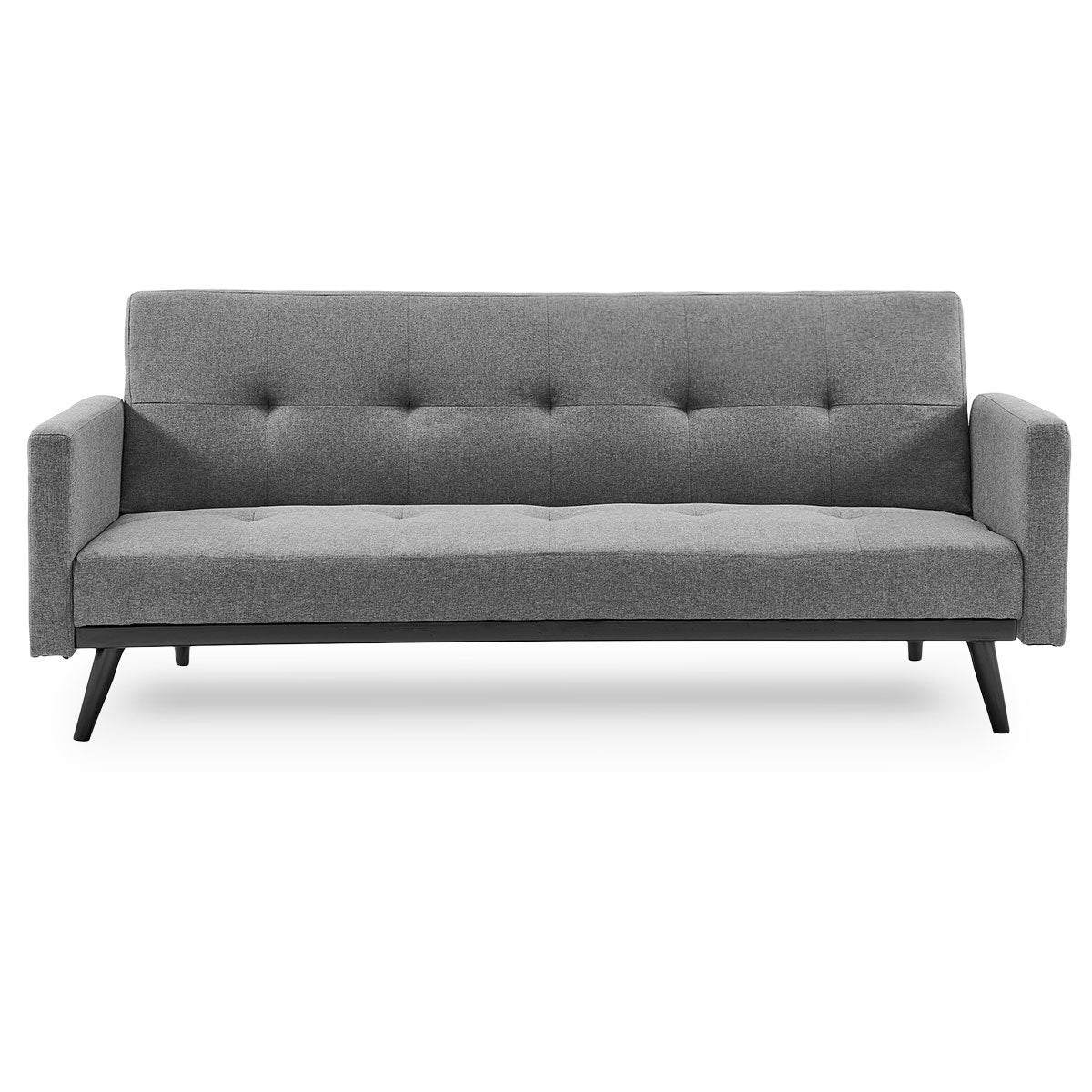 Gray sofa bed on a white background