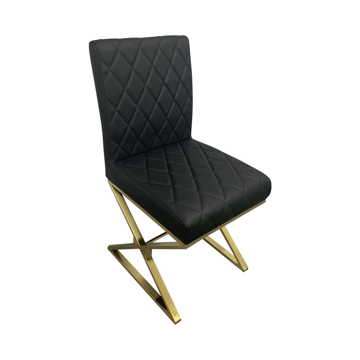 Daisy Dining Chair | Set of 2 | Black & Gold - -