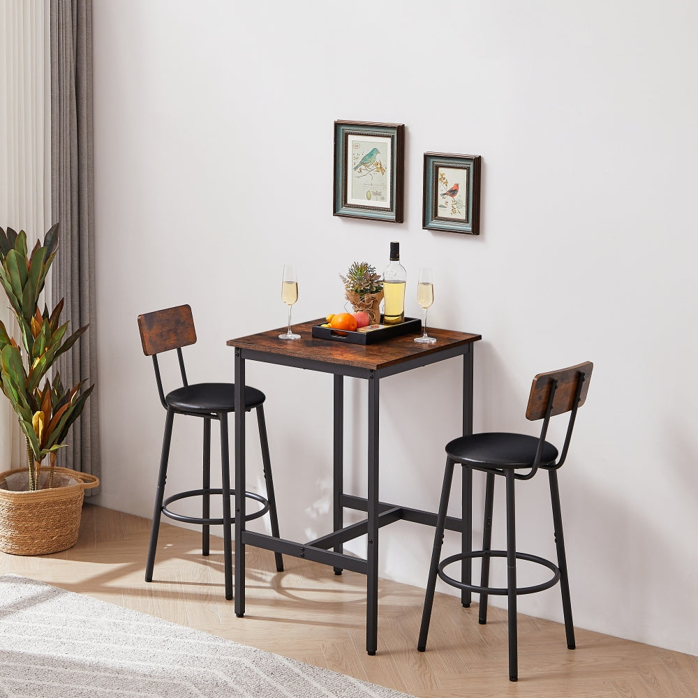 Pixel Bar Table Set | Rustic Brown - Default - bar table