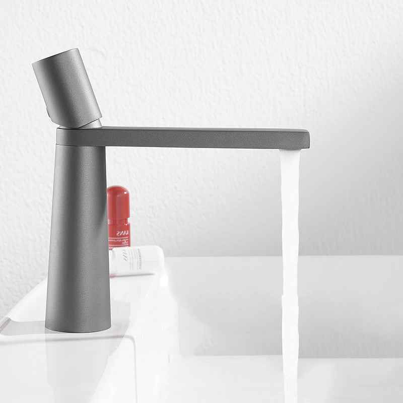 Kalla Single-Handle Bathroom Faucet - Matte Grey Low Profile - black charcoal grey chrome chrome silver grey gun grey long low profile short single handle tall profile white