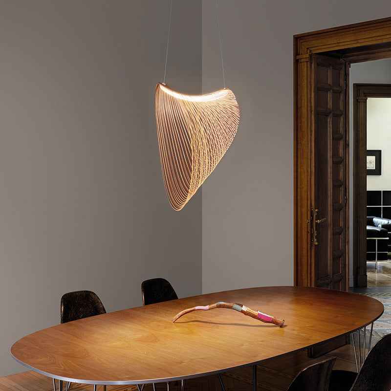 Rukua Pendant Light Fixture - - brown Chandelier Wood