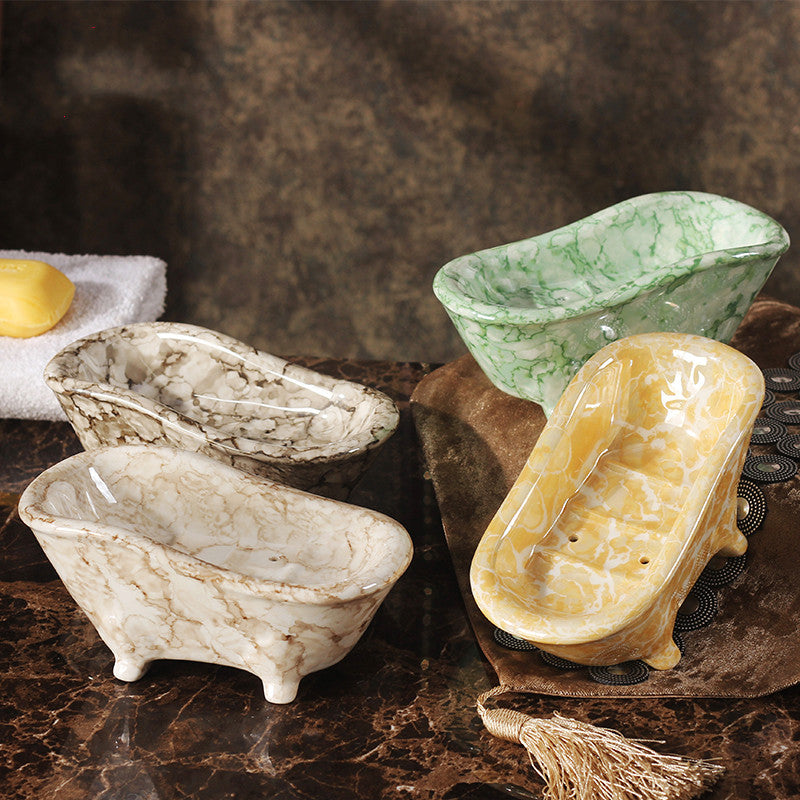 New Marble Ceramic Soap Box - -
