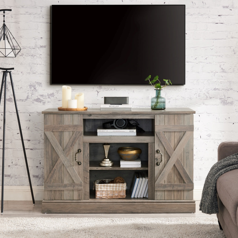 Wyllen Farmhouse Antique TV Console | Gray Wash - Default - tv console