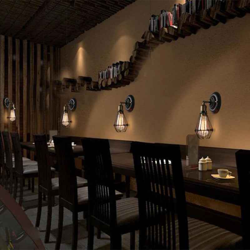 Exaste Industrial Wall Light - - black Pendant Wall Light
