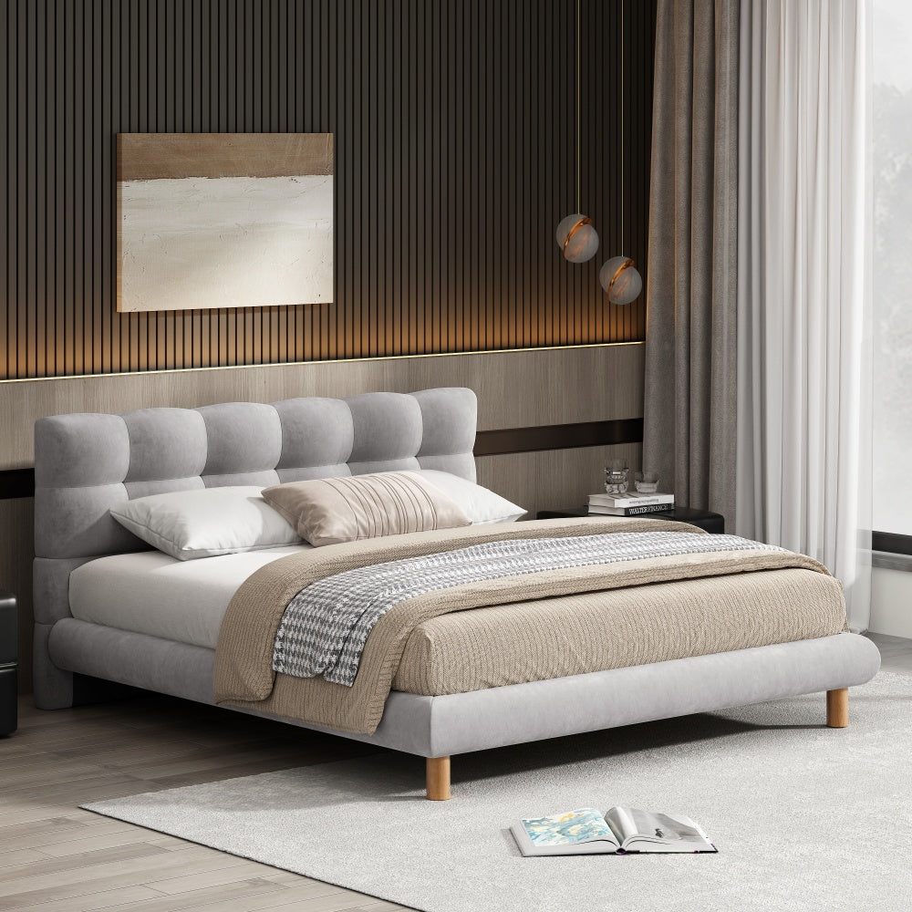 Soacted Full Size Bed Frame | Grey - Default - beds
