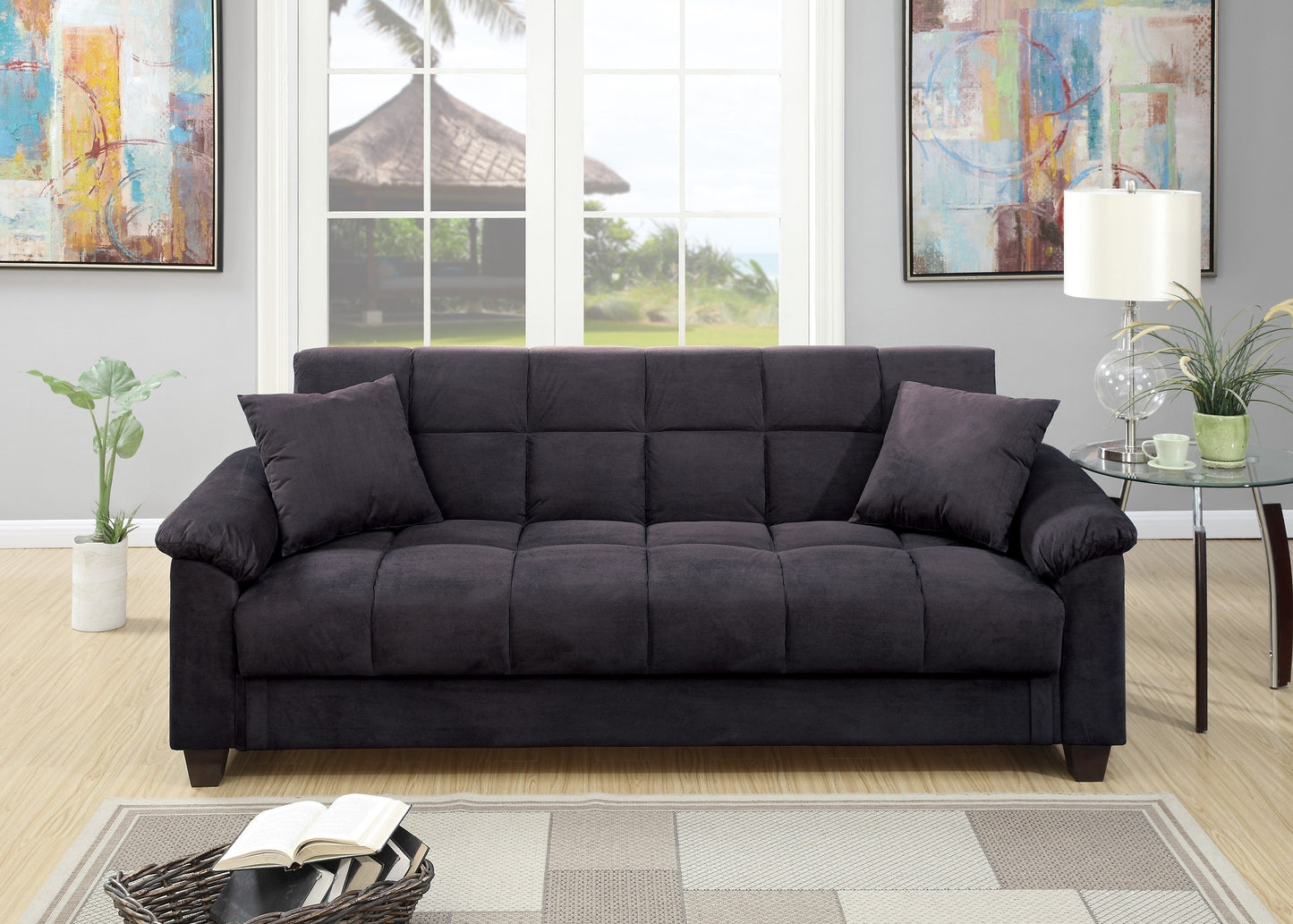 Moroh Contemporary Adjustable Sofa | Black - - sofa
