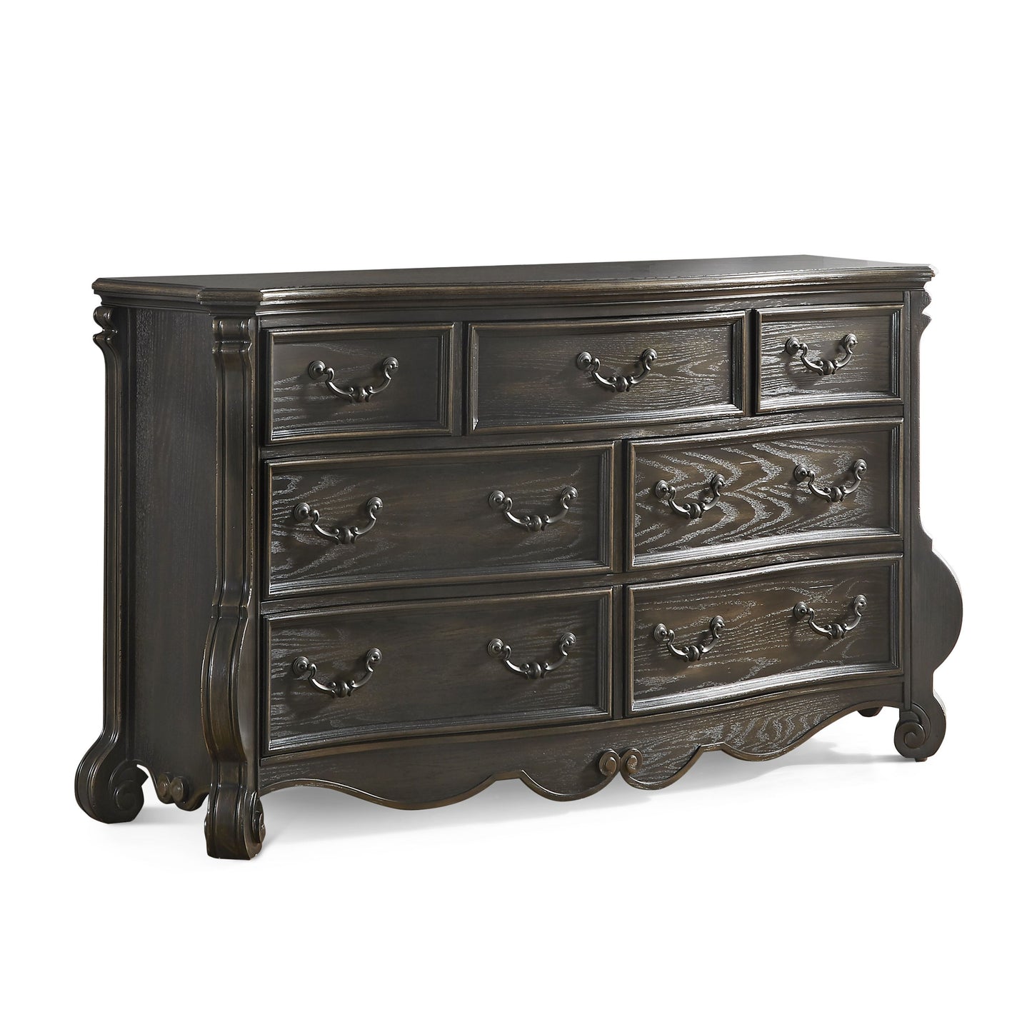 Rhapsody Vintage Wide Dresser Chest | Dark Brown - Default - dresser