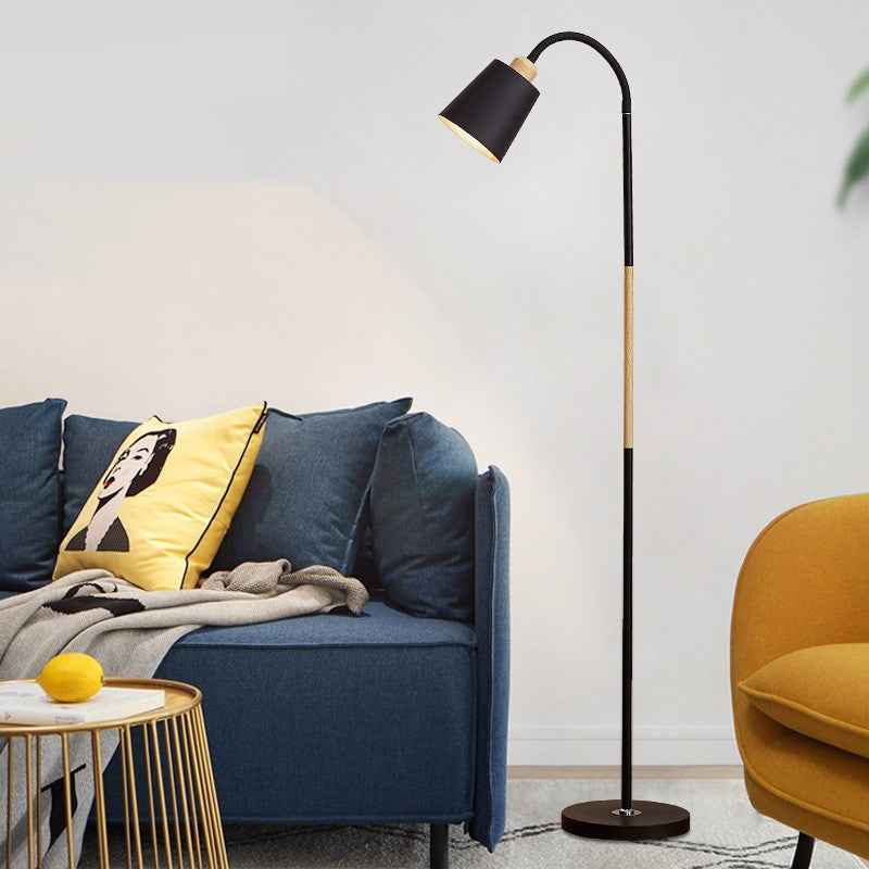 Dimmable Remote Control Floor Lamp - Black - Floor